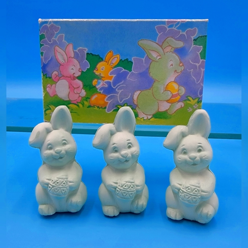 Vintage 1989 Avon 3 Baby Bunny Soaps Spring Easter Rabbit